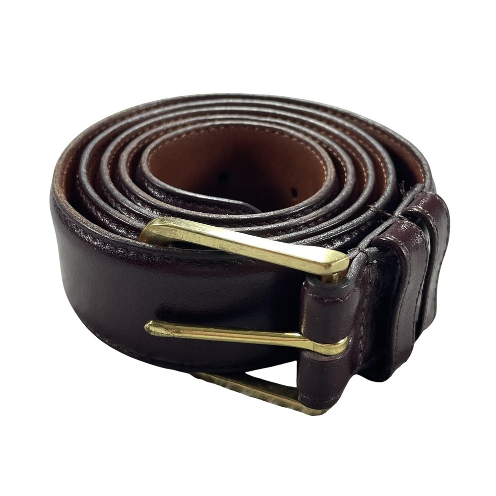 Coach 5800 Mens Leather Belt Burgundy Dress Solid Brass Buckle 36 Costa Rica
